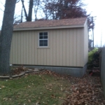 Side view of slab for shed